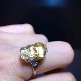 Natural titanium crystal pixiu ring, specifications: 15.4/9.7mm1111278566