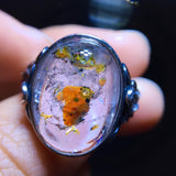 Rare natural oil and water gallbladder quicksand ring, bare stone 17.5/13mm1111278144