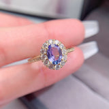 Natural Tanzanite Ring, Main Stone Size 5 * 7mm1112199144