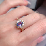 Natural Tanzanite Ring, Main Stone Size 5 * 7mm1112199144