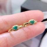 Pure natural Columbia emerald earrings, main stone size 3 * 4mm1115130244