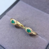 Pure natural Columbia emerald earrings, main stone size 3 * 4mm1115130244