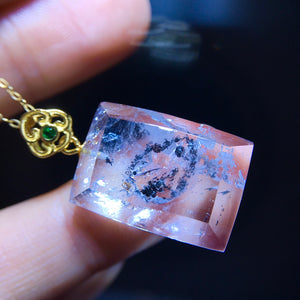 Rare natural water gallbladder black quicksand troublemaker pendant with a size of 21.2/15.4 milliliters1116268155
