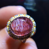 Natural Purple Crystal Super Seven Ring, Specification: 12.2/10.1mm1117398466