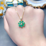 Premium Natural Columbia Emerald Pendant, Main Stone Size 3 * 5mm1118425199