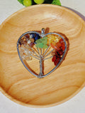 Colorful natural crystal rubble fortune Tree Pendant